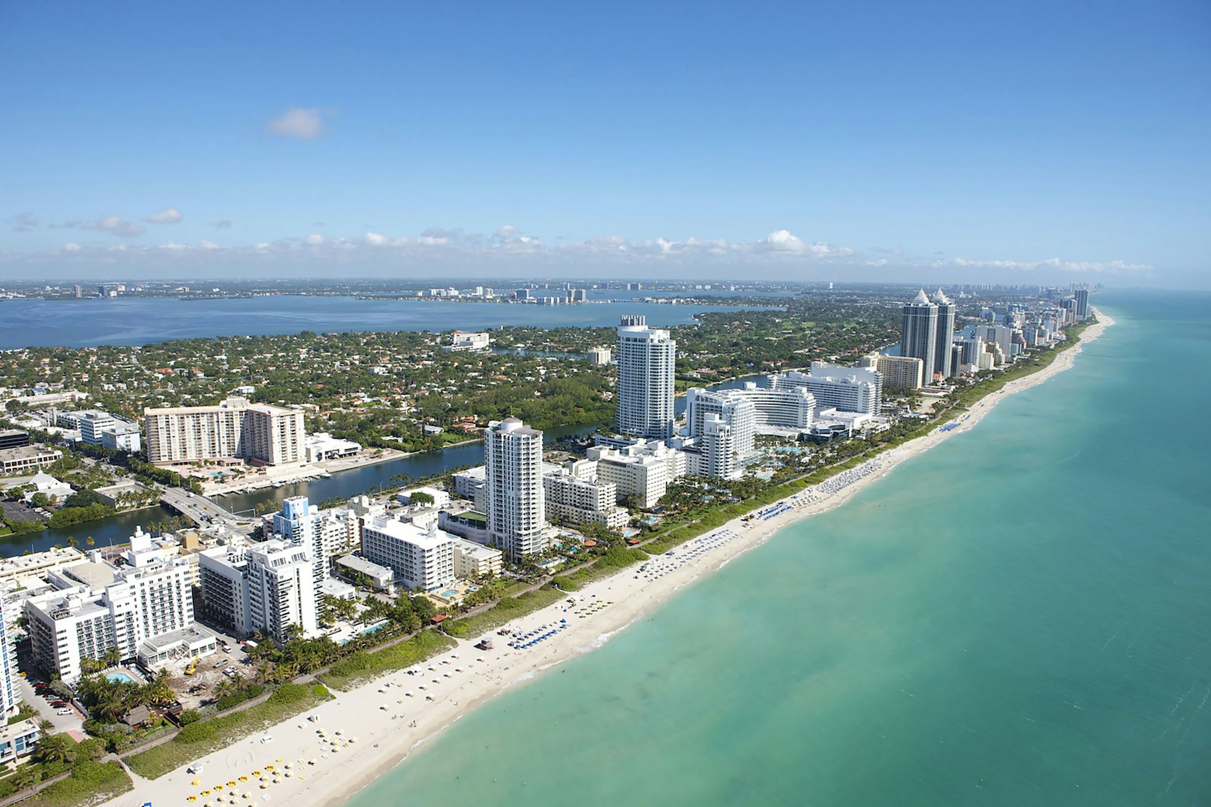 Waterfront residences and waterways in South Florida